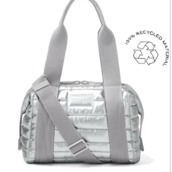 Dagne Dover Silver Quilted Women's Bag - Picture 8 of 10